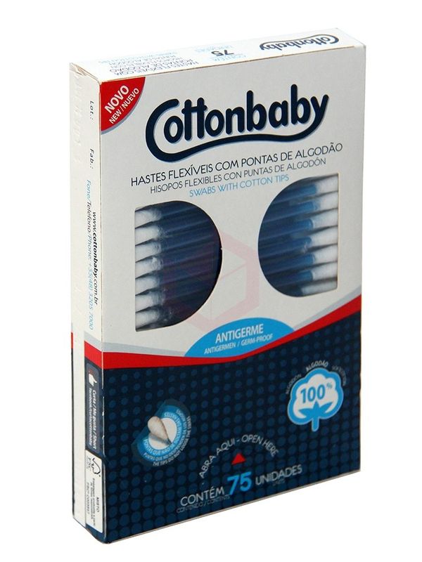Cotonetes Cottonbaby 75 unidades