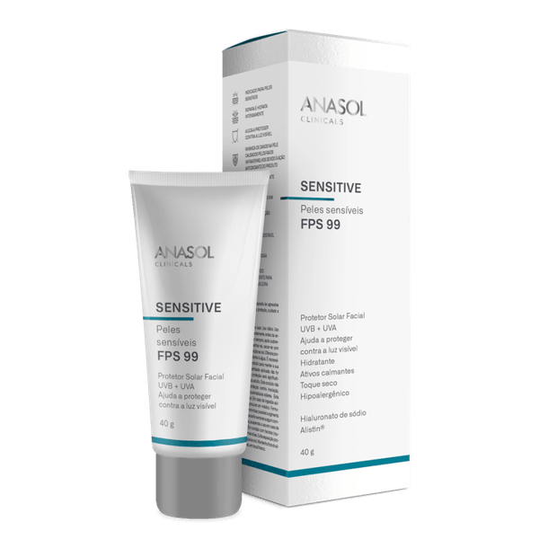 Protetor Solar Anasol Clinicals Sensitive FPS 99 Peles Sensíveis 40g