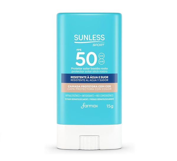 Protetor Solar Bastão Sunless Sport FPS 50 Com Cor 15g