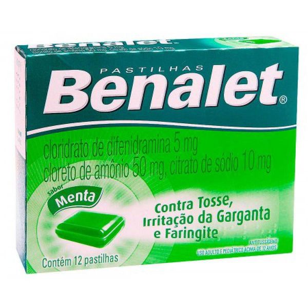 Pastilha Benalet Sabor Menta 12 unidades