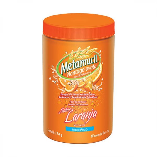 Metamucil Pó de Fibras Sabor Laranja 174g