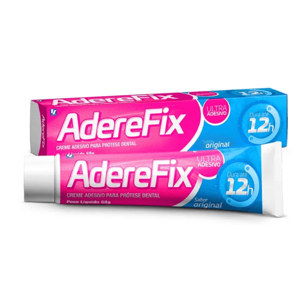 Creme Adesivo para Prótese Dental Aderefix Sabor Original 68g