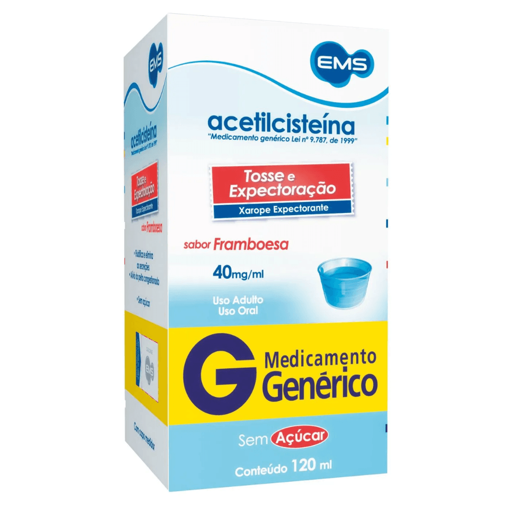 Acetilcisteína 40mg/ml EMS Xarope Adulto 120ml