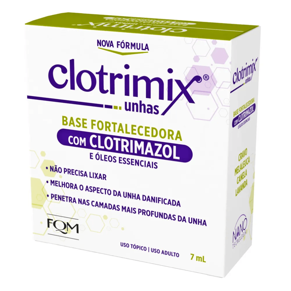 Clotrimix Base Fortalecedora de Unha com Clotrimazol 7ml