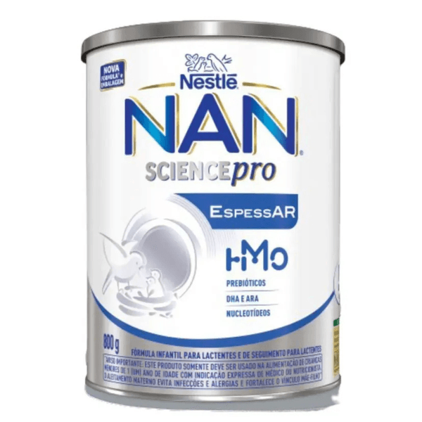 Fórmula Infantil NAN EspessAR Nestlé 0 a 12 meses 800g Leite Nan A.R Nestlé 800g Cx c/6