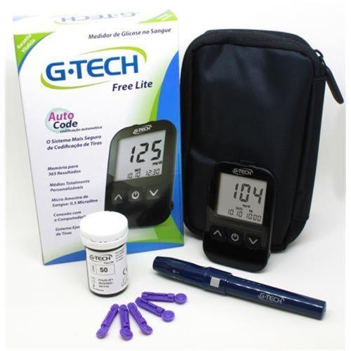 Kit Medidor de Glicose G-Tech Free Lite 10 Tiras