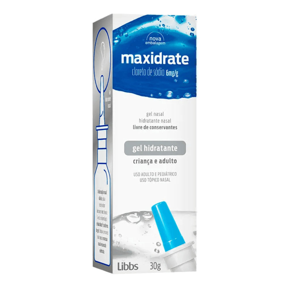 Maxidrate 6mg/g Gel Hidratante Nasal Adulto e Pediátrico 30g