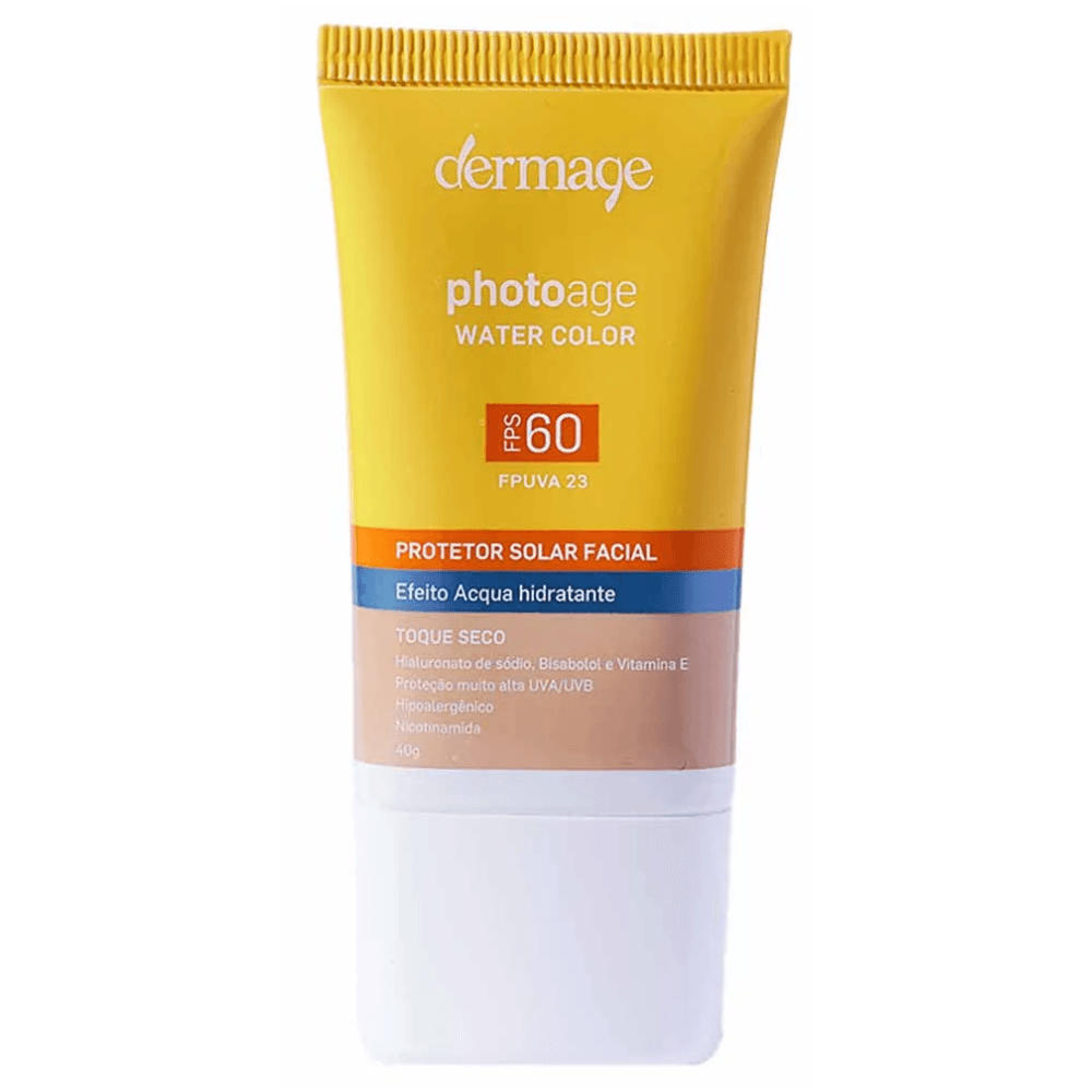 Protetor Solar Dermage Photoage Water Color FPS 60 Toque Seco 40g